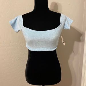 Terry crop top